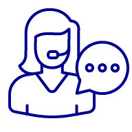 Icon of a woman wearing a headset